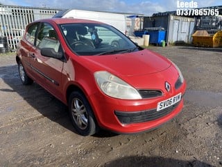 Location: Leeds - 2006 RENAULT CLIO EXPRESSION DCI 86 3 Door Hatchback REG: SV06RVM, Keys: No, MOT Expiry date: 30-05-2024, 1461 Diesel, 5 Speed Manual Diesel, Former Keepers: 12