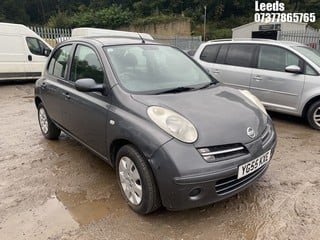 Location: Leeds - 2005 NISSAN MICRA SE 5 Door Hatchback REG: YG55KXE, Keys: No, MOT Expiry date: 30-08-2024, 1240 Petrol, 5 Speed Manual Petrol, Former Keepers: 5