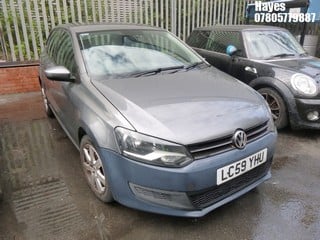 Location:  Hayes - 2009 VOLKSWAGEN POLO SE 85 5 Door Hatchback REG: LC59YHU, Keys: No, MOT Expiry date: 16/06/2025, 1390 Petrol, 5 Speed Manual Petrol, Former Keepers: 4