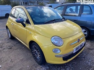 Location: North Woolwich - 2011 FIAT 500 LOUNGE 3 Door Hatchback REG: RK11RMO, Keys: No, MOT Expiry date: 28/02/2025, 1242 Petrol, 5 Speed Manual Petrol, Former Keepers: 9