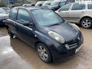 Location: North Woolwich - 2005 NISSAN MICRA URBIS 3 Door Hatchback REG: CP05BLN, Keys: No, MOT Expiry date: 14/07/2024, 1240 Petrol, 5 Speed Manual Petrol, Former Keepers: 12