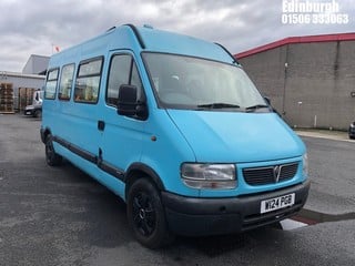 Location: Edinburgh - 2000 VAUXHALL MOVANO D 3500 LWB Minibus REG: W124PGB, Keys: Yes, MOT Expiry date: 02/05/2024, 2499 Diesel, 5 Speed Manual Diesel, Former Keepers: 3