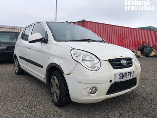 Location: Edinburgh - 2011 KIA PICANTO DOMINO 5 Door Hatchback REG: SM11FPJ, Keys: No, MOT Expiry date: 07/03/2025, 1086 Petrol, 5 Speed Manual Petrol, Former Keepers: 1