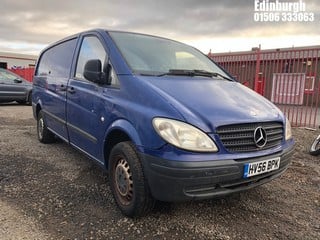 Location: Edinburgh - 2006 MERCEDES  VITO 109 CDI LONG Panel Van REG: HV56BPK, Keys: No, MOT Expiry date: 27/10/2023, 2148 Diesel, 6 Speed Manual Diesel, Former Keepers: 3