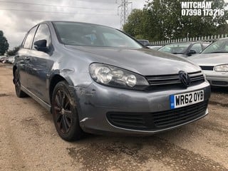 Location: Mitcham - 2012 VOLKSWAGEN GOLF MATCH TSI 5 Door Hatchback REG: WR62OYB, Keys: No, MOT Expiry date: 22/06/2024, 1390 Petrol, 6 Speed Manual Petrol, Former Keepers: 5