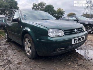 Location: Mitcham - 1999 VOLKSWAGEN GOLF GT TDI 5 Door Hatchback REG: V248FRV, Keys: No, MOT Expiry date: 12/03/2024, 1896 Diesel, Manual, Former Keepers: 9