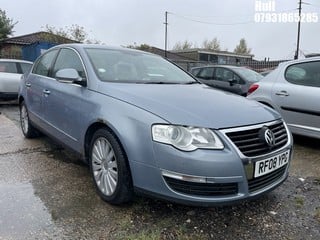 Location: Hull - 2008 VOLKSWAGEN PASSAT HIGHLINE TDI 4 Door Saloon REG: RF08YPG, Keys: No, MOT Expiry date: 22/11/2024, 1968 Diesel, 6 Speed Manual Diesel, Former Keepers: 6