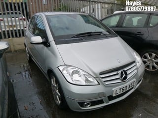 Location:  Hayes - 2010 MERCEDES-BENZ A160 AVANTGARDE SE CVT 5 Door Hatchback REG: LT60XSZ, Keys: No, MOT Expiry date: 02/03/2024, 1498 Petrol, Variable Speed Auto Petrol, Former Keepers: 3