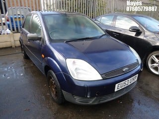 Location:  Hayes - 2003 FORD FIESTA FINESSE TDCI 5 Door Hatchback REG: EU53UYP, Keys: No, MOT Expiry date: 15/08/2023, 1399 Diesel, 5 Speed Manual Diesel, Former Keepers: 7