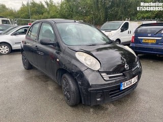 Location: Manchester - 2006  NISSAN  MICRA S 	 5 Door Hatchback 	 REG: EX06JJY, 1240cc Petrol , 5 Speed Manual Petrol 	, Former Keepers: 10, Keys: No, MOT Expiry date: 20/10/2024