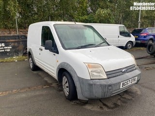 Location: Manchester - 2008 FORD TRANSIT CONN T200 75 Panel Van REG: BG57OTK, 1753 Diesel, 5 Speed Manual Diesel, Former Keepers: 4, Keys: No, MOT Expiry date: 27/07/2024