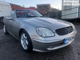 Location: Nottingham - 2002  MERCEDES  SLK 230 KOMPRESSOR AUTO 	 Convertible  REG: PY52NWG , 2295cc Petrol , 5 Speed Auto Petrol 	, Former Keepers: 3, Keys: Yes, MOT Expiry date: 06/03/2025