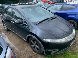 Location: North Woolwich - 2008 HONDA CIVIC SE I-VTEC 5 Door Hatchback REG: DG08OWP, Keys: No, MOT Expiry date: 22/04/2025, 1799 Petrol, 6 Speed Manual Petrol, Former Keepers: 12