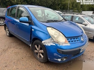 Location: North Woolwich - 2007 NISSAN NOTE SE AUTO MPV REG: HG07CXS, Keys: Yes, MOT Expiry date: 21/12/2024, 1598 Petrol, 4 Speed Auto Petrol, Former Keepers: 6