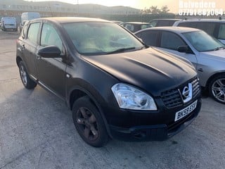 Location: BELVEDERE - 2009 NISSAN QASHQAI VISIA 	 5 DOOR HATCHBACK REG: BK59ESV, 1598cc PETROL, 5 SPEED MANUAL PETROL, Former Keepers: 5, Keys: Yes, MOT: Expiry date12/11/2024