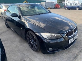 Location: BELVEDERE - 2008 BMW 330I M SPORT A 	 CONVERTIBLE REG: EA58TTJ, 2996cc PETROL, 6 SPEED AUTO PETROL, Former Keepers: 5, Keys: No, MOT: Expiry date18.12.2024