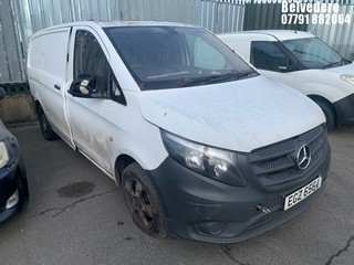 Location: BELVEDERE - 2017 MERCEDES-BENZ VITO 114 BLUETEC 	 PANEL VAN REG: EGZ6564, 2143cc DIESEL, 6 SPEED MANUAL DIESEL, Former Keepers: 6, Keys: No, MOT: Expiry date13.06.2024