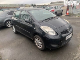 Location: Belvedere - 2009 TOYOTA YARIS TR VVT-I 5 Door Hatchback REG: HV59YXP, Keys: No, MOT Expiry date: 25.02.2025, 1329 Petrol, 6 Speed Manual Petrol, Former Keepers: 4