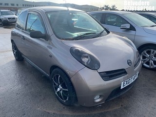 Location: Belvedere - 2007 NISSAN MICRA SPORT 3 Door Hatchback REG: EX07APY, Keys: No, MOT Expiry date: 20/04/2025, 1240 Petrol, 5 Speed Manual Petrol, Former Keepers: 9