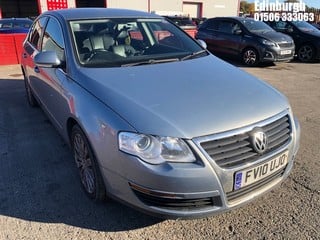 Location: Edinburgh - 2010 VOLKSWAGEN PASSAT HIGHLINE TDI 110 4 Door Saloon REG: FV10UJO, Keys: Yes, MOT Expiry date: 17/06/2025, 1986 Diesel, 5 Speed Manual Diesel, Former Keepers: 3