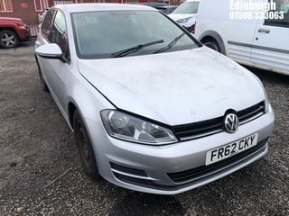 Location: Edinburgh - 2013 VOLKSWAGEN GOLF S BLUEMOTION TECHN-G 5 Door Hatchback REG: FR62CKY, Keys: No, MOT Expiry date: 07/02/2024, 1197 Petrol, 5 Speed Manual Petrol, Former Keepers: 3