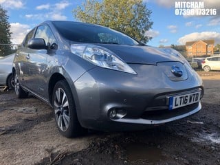 Location: MITCHAM - 2016 NISSAN LEAF TEKNA 30KWH 	 5 DOOR HATCHBACK REG: LT16WTD, 0cc ELECTRIC, 1 SPEED AUTO ELECTRIC, Former Keepers: 2, Keys: No, MOT: Expiry date06/02/2025