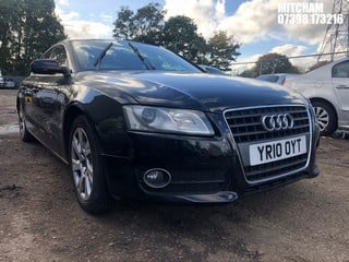 Location: MITCHAM - 2010 AUDI A5 SE TFSI 180 CVT 	 5 DOOR HATCHBACK REG: YR10OYT, 1984cc PETROL, VARIABLE SPEED AUTO PETROL, Former Keepers: 9, Keys: No, MOT: Expiry date01/02/2024