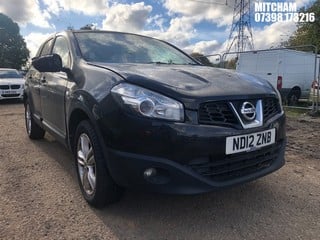 Location: MITCHAM - 2012 NISSAN QASHQAI ACENTA + 2 DCI  5 DOOR HATCHBACK REG: ND12ZNB, 1461cc DIESEL, 6 SPEED MANUAL DIESEL, Former Keepers: 0, Keys: No, MOT: Expiry date02/11/2024