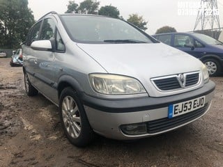 Location: Mitcham - 2003 VAUXHALL ZAFIRA ELEGANCE 16V MPV REG: EJ53EJO, Keys: No, MOT Expiry date: 04/10/2024, 1796 Petrol, 5 Speed Manual Petrol, Former Keepers: 5