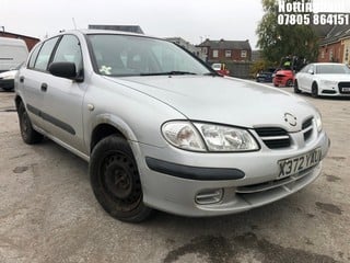 Location: Nottingham - 2000 NISSAN ALMERA S 5 Door Hatchback REG: X372YAU, Keys: No, MOT Expiry date: 12/06/2024, 1497 Petrol, 5 Speed Manual Petrol, Former Keepers: 6