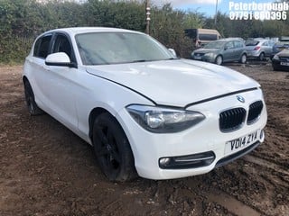 Location: Peterborough - 2014 BMW 116I SPORT 5 Door Hatchback REG: VO14ZYA, Keys: No, MOT Expiry date: 20/08/2024, 1598 Petrol, 6 Speed Manual Petrol, Former Keepers: 4