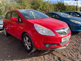 Location: Peterborough - 2010 VAUXHALL CORSA ENERGY 5 Door Hatchback REG: YR10WUV, Keys: No, MOT Expiry date: 05/08/2024, 1229 Petrol, 5 Speed Manual Petrol, Former Keepers: 5