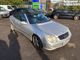 Location: BRENTWOOD - 2003 MERCEDES CLK 320 AVANTGARDE AUTO CONVERTIBLE REG: LK53VDR, 3199cc PETROL, 5 SPEED AUTO PETROL, Former Keepers: 7, Keys: No, MOT: Expiry date03/04/2025