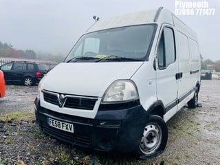 Location: Plymouth - 2008 VAUXHALL MOVANO 3500 CDTI MWB Panel Van REG: FE58FXV, Keys: No, MOT Expiry date: 31/05/2024, 2464 Diesel, 6 Speed Manual Diesel, Former Keepers: 7