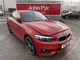 Location: South Wales - 2018 BMW 218D M SPORT COUPE REG: VX18LSV, 1995CC DIESEL, 6 SPEED MANUAL DIESEL, Former Keepers: 1, Keys: Yes, MOT Expiry date: 06/04/2022