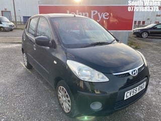 Location: South Wales - 2009 HYUNDAI  I10 CLASSIC  5 DOOR HATCHBACK REG: CV59RNO, 1248cc PETROL, 5 SPEED MANUAL PETROL, Former Keepers: 1, Keys: Yes, MOT Expiry date: 23-11-2024