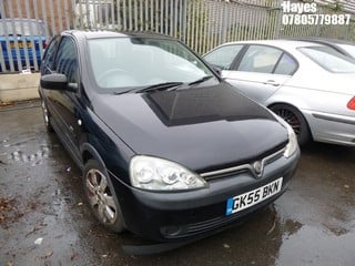 Location:  Hayes - 2005 VAUXHALL CORSA SXI TWINPORT 3 Door Hatchback REG: GK55BKN, Keys: No, MOT Expiry date: 19/03/2024, 1229 Petrol, 5 Speed Manual Petrol, Former Keepers: 7