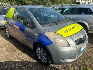 Location: North Woolwich - 2007 TOYOTA YARIS ZINC 3 Door Hatchback REG: CV07MMJ, Keys: No, MOT Expiry date: 03/07/2025, 1296 Petrol, 5 Speed Manual Petrol, Former Keepers: 12