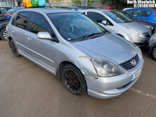 Location: North Woolwich - 2004 HONDA CIVIC VTEC EXECUTIVE AUTO 5 Door Hatchback REG: LR54EJV, Keys: No, MOT Expiry date: 29/09/2024, 1590 Petrol, 4 Speed Auto Petrol, Former Keepers: 7