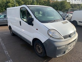 Location: North Woolwich - 2005 VAUXHALL VIVARO 2700 DTI SWB Panel Van REG: FN55SKU, Keys: No, MOT Expiry date: 03/06/2025, 1870 Diesel, 5 Speed Manual Diesel, Former Keepers: 4