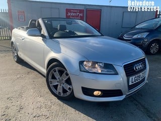 Location: BELVEDERE - 2009 AUDI A3 SPORT TFSI CONVERTIBLE REG: LG09ZUC, 1798cc PETROL, 6 SPEED MANUAL PETROL, Former Keepers: 3, Keys: Yes, MOT: Expiry date02.08.2025