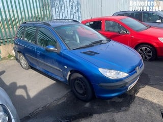 Location: Belvedere - 2004 PEUGEOT 206 SW S Estate REG: BA04NYF, Keys: No, MOT Expiry date: 09/06/2025, 1360 Petrol, 5 Speed Manual Petrol, Former Keepers: 5