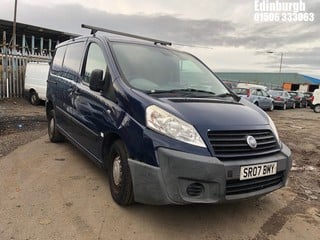 Location: Edinburgh - 2007 FIAT SCUDO COMF 90 M-JET SWB Panel Van REG: SR07BMY, Keys: No, MOT Expiry date: 06/03/2023, 1560 Diesel, 5 Speed Manual Diesel, Former Keepers: 4