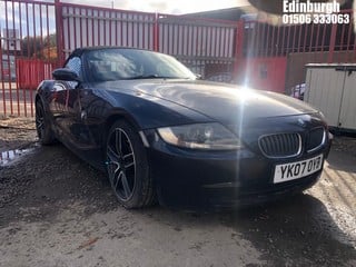 Location: Edinburgh - 2007 BMW Z4 SPORT Convertible REG: YK07OYB, Keys: No, MOT Expiry date: 30/10/2021, 1995 Petrol, 6 Speed Manual Petrol, Former Keepers: 10