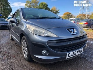 Location: Mitcham - 2009 PEUGEOT 207 S 5 Door Hatchback REG: EJ58RSU, Keys: No, MOT Expiry date: 04/06/2025, 1360 Petrol, 5 Speed Manual Petrol, Former Keepers: 3