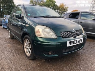 Location: Mitcham - 2003 TOYOTA YARIS T SPIRIT AUTO 3 Door Hatchback REG: NV03NRX, Keys: No, MOT Expiry date: 23/02/2024, 1299 Petrol, 4 Speed Auto Petrol, Former Keepers: 2