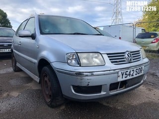 Location: Mitcham - 2001 VOLKSWAGEN POLO S AUTO 5 Door Hatchback REG: Y542SOR, Keys: No, MOT Expiry date: 27/02/2025, 1390 Petrol, 4 Speed Auto Petrol, Former Keepers: 4