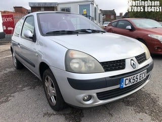 Location: Nottingham - 2005 RENAULT CLIO DYNAMIQUE 16V 3 Door Hatchback REG: CK55ECV, Keys: No, MOT Expiry date: 27/07/2024, 1149 Petrol, 5 Speed Manual Petrol, Former Keepers: 7