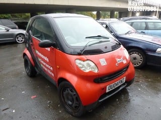 Location: HAYES / HEATHROW - 2004 SMART CITY PURE 50 SEMI-AUTO 	 COUPE REG: OU04FNZ, 698cc PETROL, 6 SPEED SEMI AUTO PETROL, Former Keepers: 8, Keys: No, MOT: Expiry date31/01/2025