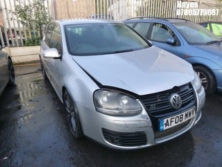 Location:  Hayes - 2008 VOLKSWAGEN GOLF GT TDI 140 5 Door Hatchback REG: AF08MWY, Keys: No, MOT Expiry date: 16/04/2024, 1968 Diesel, 6 Speed Manual Diesel, Former Keepers: 10